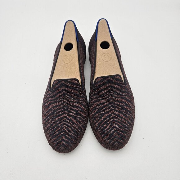 Rothys The Loafer Twilight Metallic Stripe Slip On Flats Womens Size 6.5 NEW - Picture 1 of 7